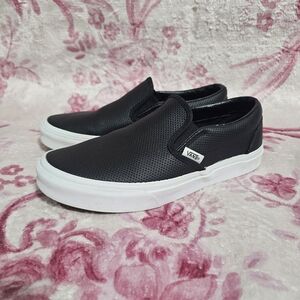 Vans Women's Black Slip-On Sneakers